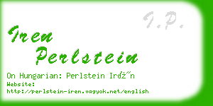 iren perlstein business card